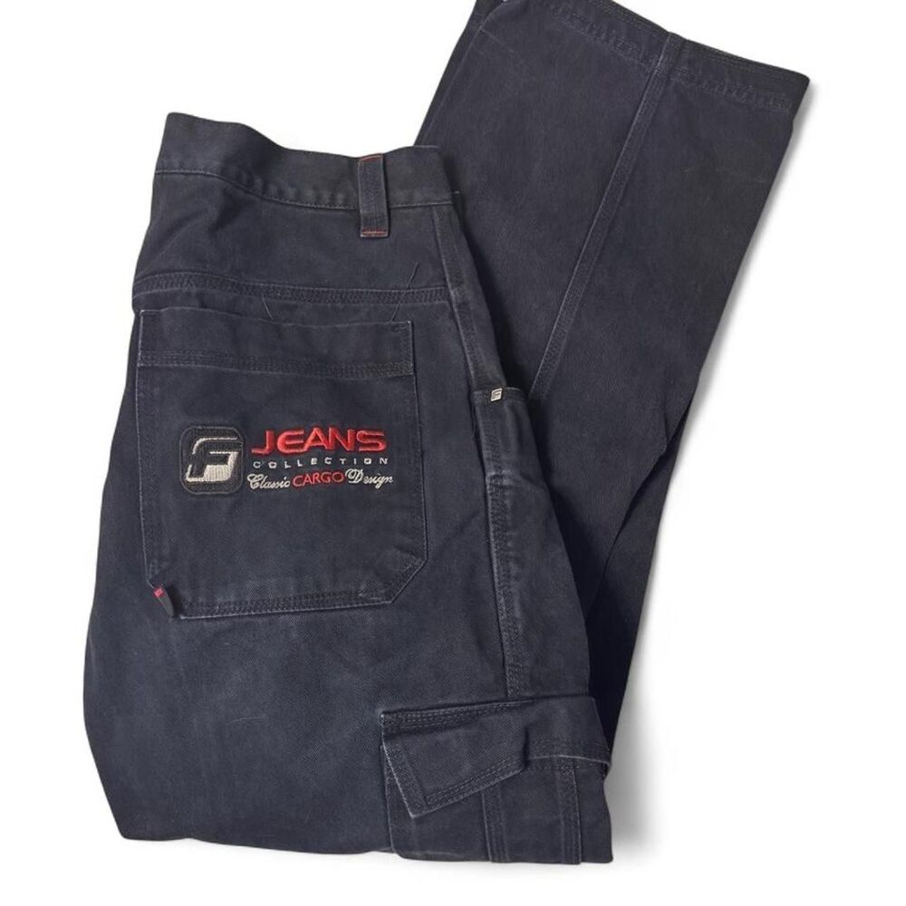 (1998-2002) FUBU The Collection Cargo Pants - Faded Black - 34x34